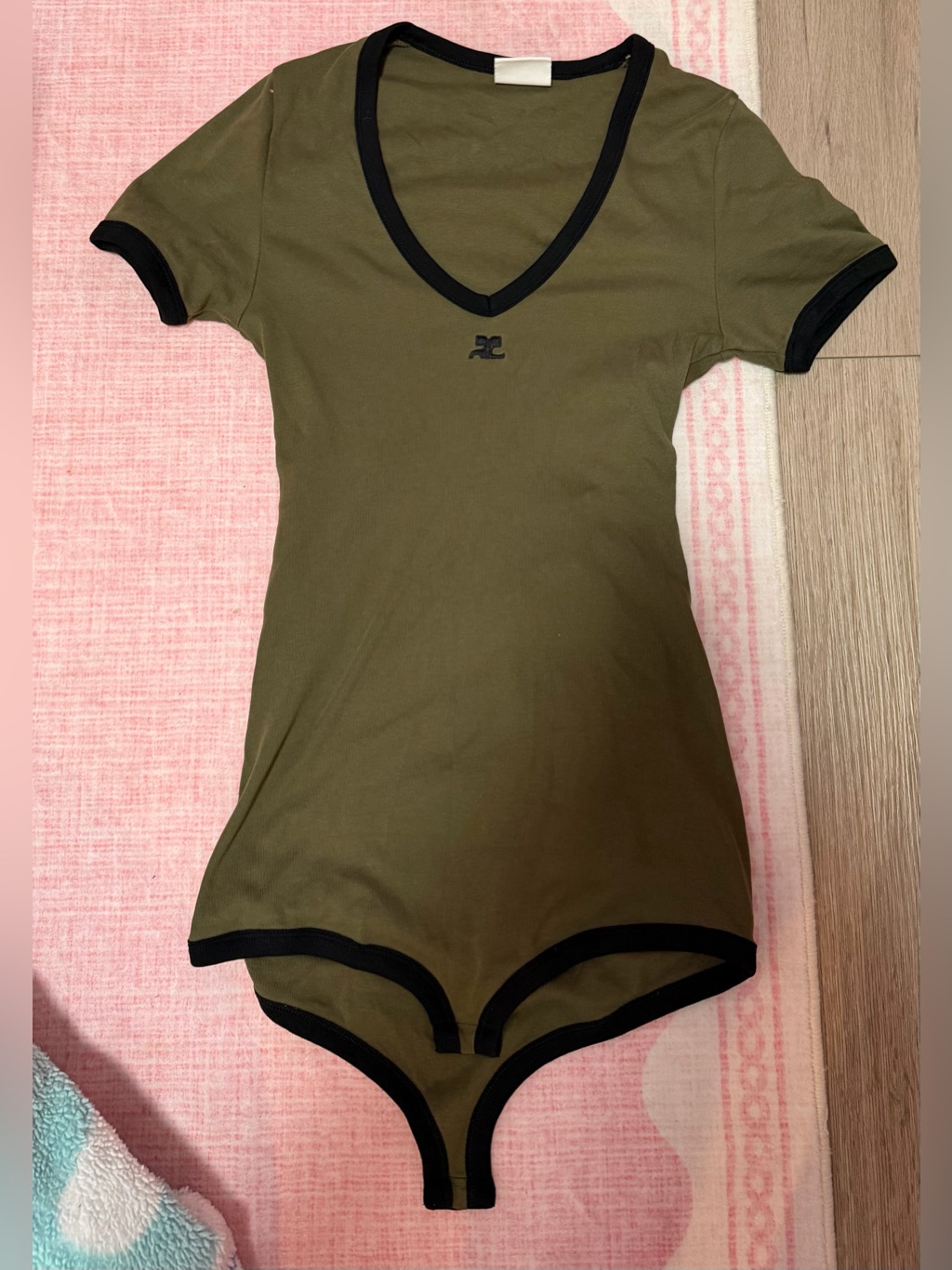 Courreges Contrasting-Trim Playsuit